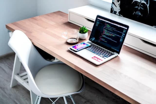 laptop on desk image